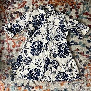 Crème Button Down Mini Dress with Matching Belt